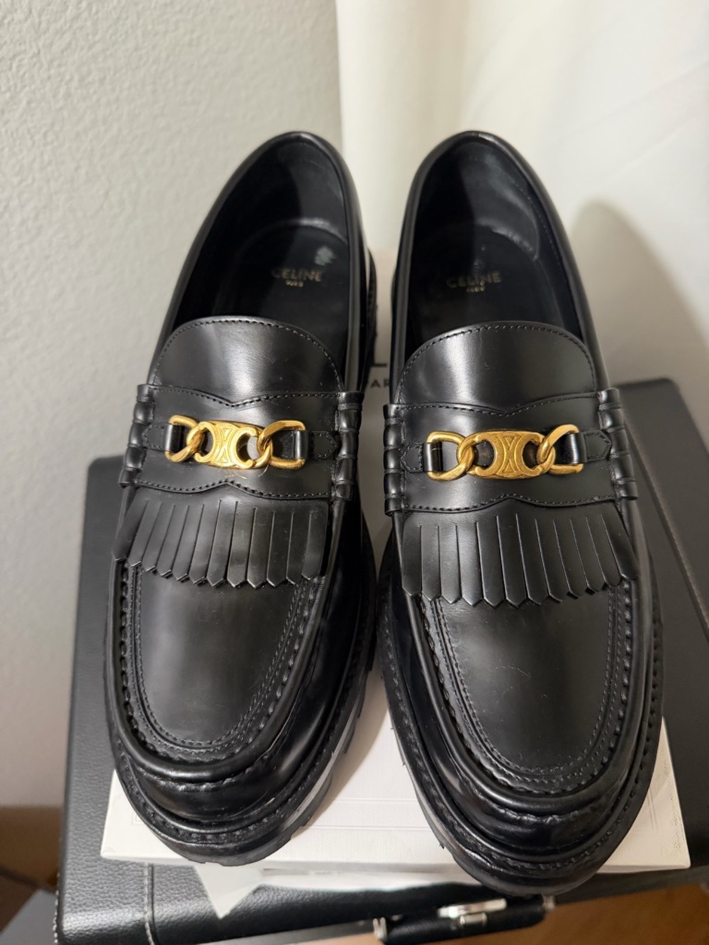 Celine Margaret Platform Loafers